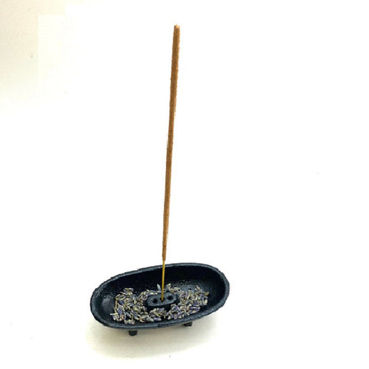 Incense - Black Cast Iron Incense Smudge Pot - Mind. Body. Soul.