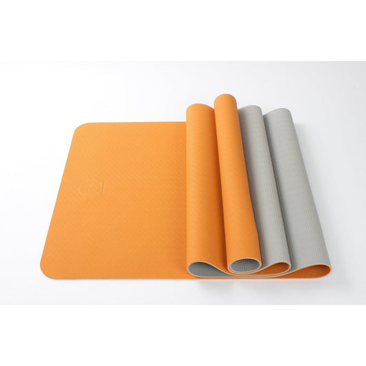 Orange & Gray 2-Tone Yoga Mat