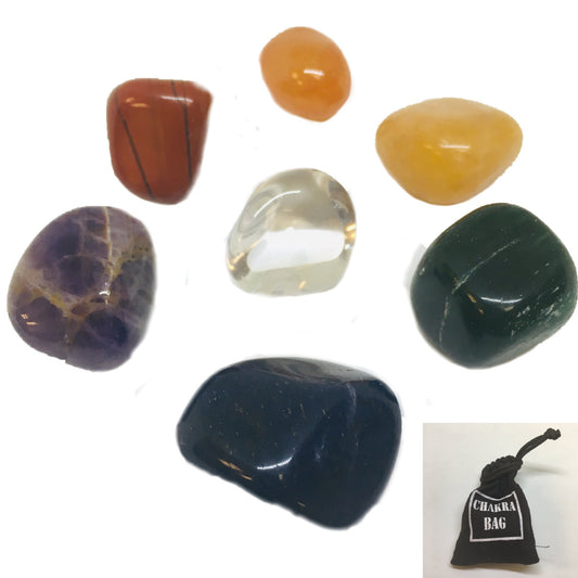 Chakra Stones Bag - Includes Stones for Each ChakraMassage & relaxationMind. Body. Soul.