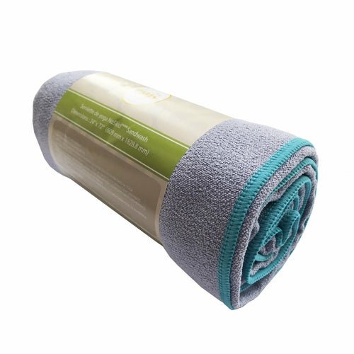 Yoga Towel - Maji Sports - Skidless Terry Premium Microfiber Yoga Towel - Light Blue