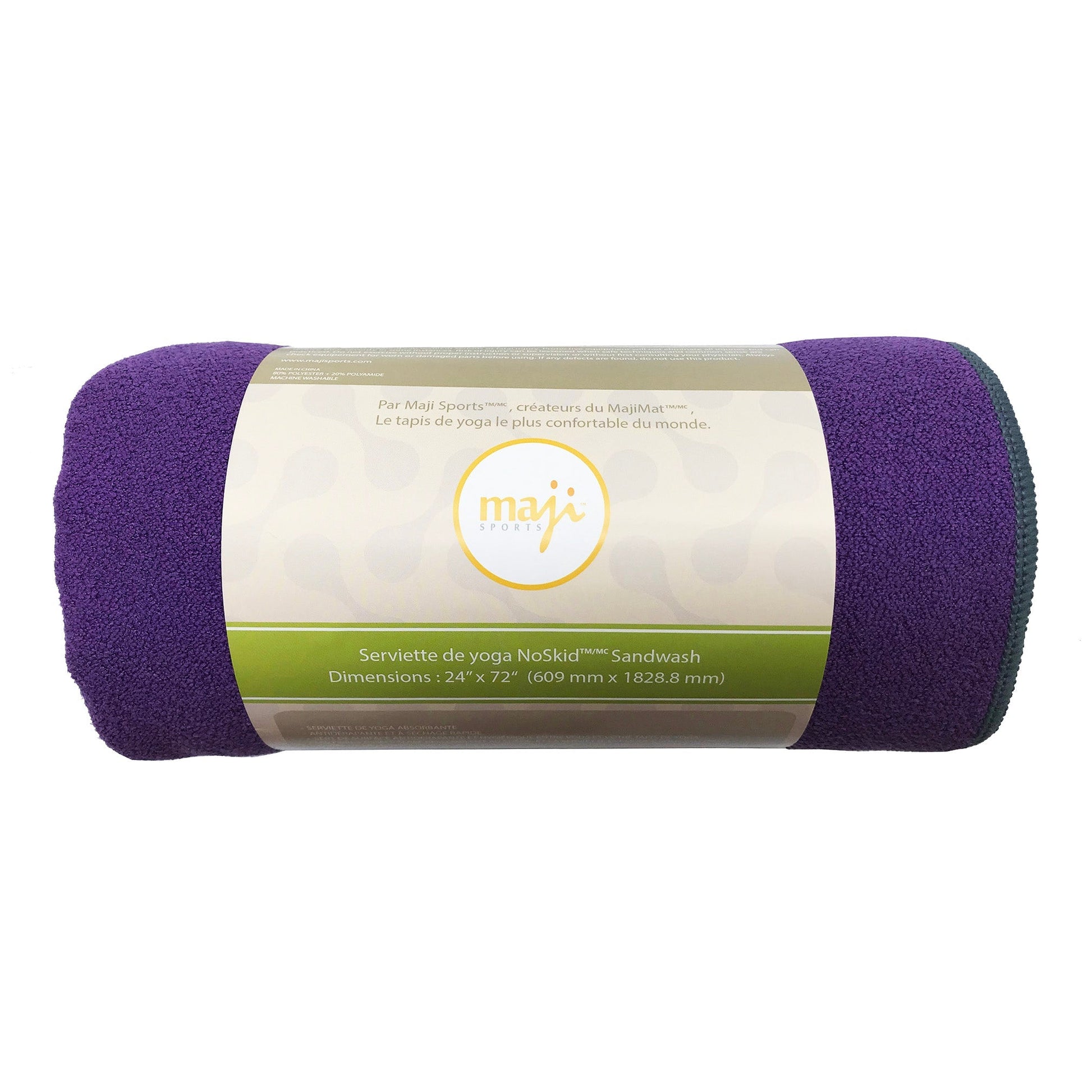 Yoga Towel - Maji Sports - Skidless Terry Premium Microfiber Yoga Towel - Purple