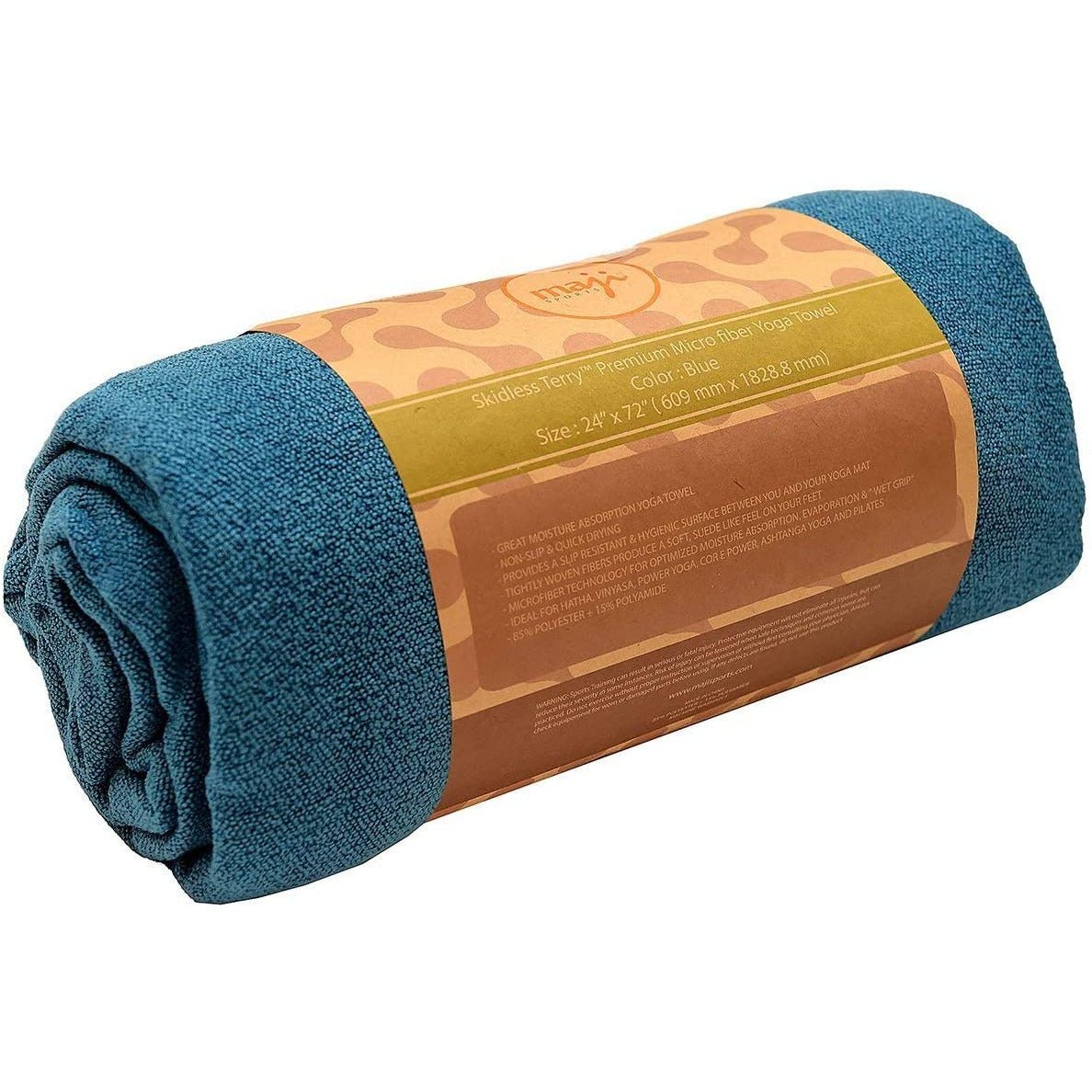 Yoga Towel - Maji Sports - Skidless Terry Premium Microfiber Yoga Towel - Blue