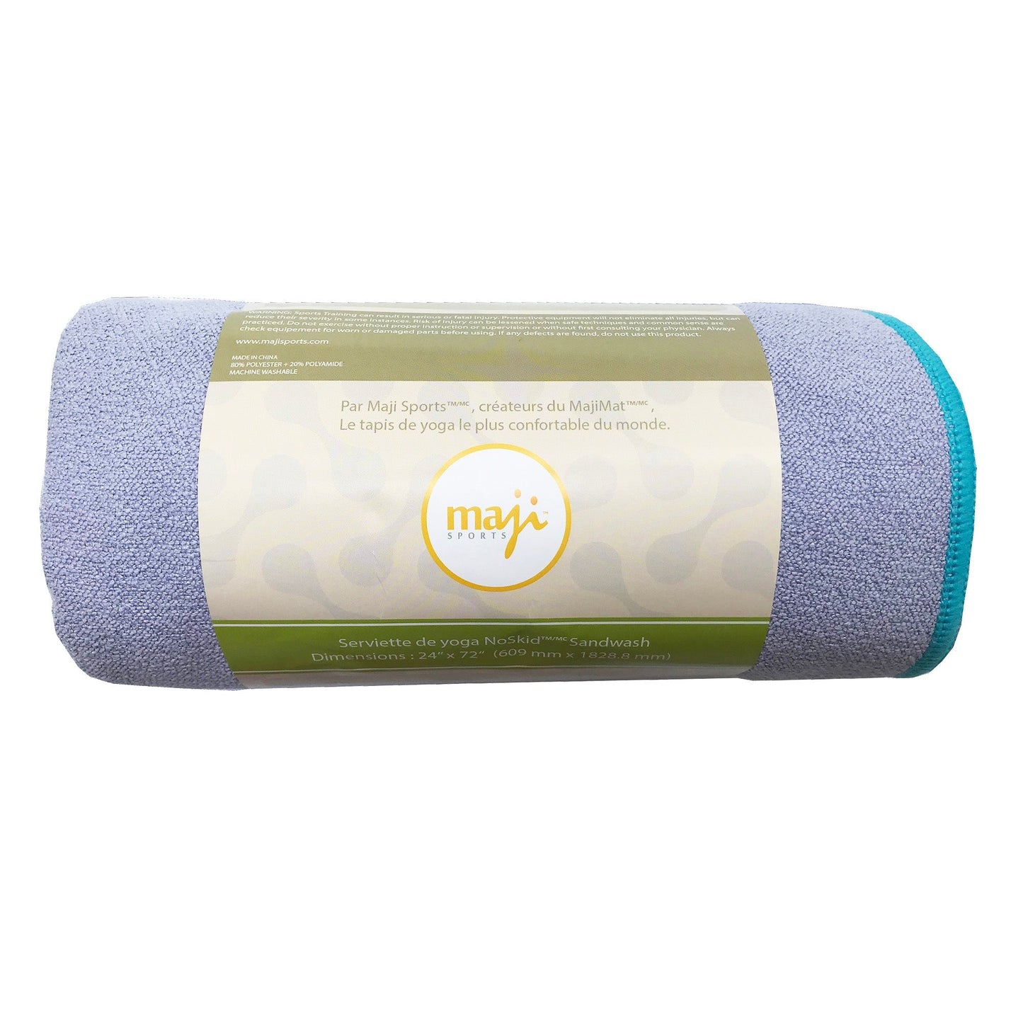 Yoga Towel - Maji Sports - Skidless Terry Premium Microfiber Yoga Towel - Light Blue