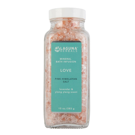 Bath Salts - Pink Himalayan Salt - Natural Aromatherapy - Laguna Herbals - Love - Lavender & Ylang Ylang Scent