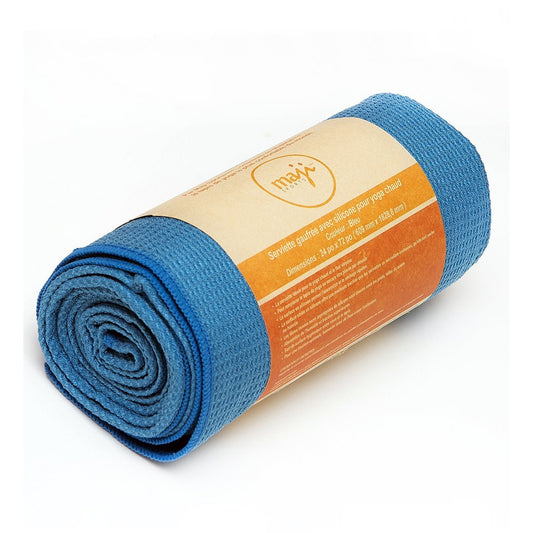 Hot Hot Yoga - Maji Sports - Silicone Waffle Hot Yoga Towel - Blue