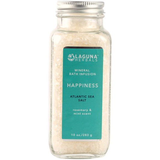 Bath Salts - Therapeutic Mineral Bath Salts - Salt Detox - Happiness - Laguna Herbals - Rosemary & Mint Scent