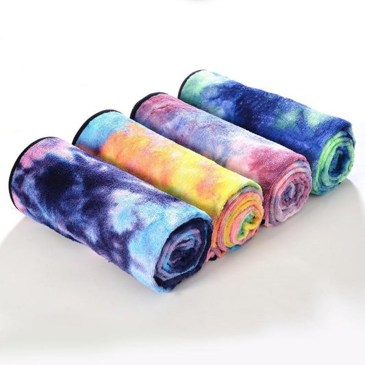 Hot Hot Yoga - JupiterGear - Yoga Towel W/ Slip-Resistant Grip Dots - Tie Dye - Rolled