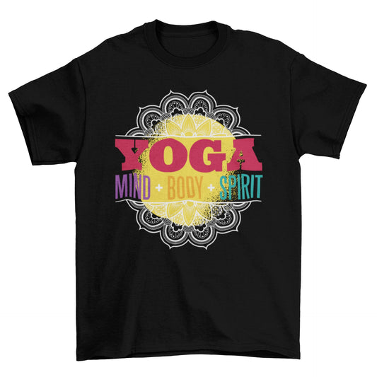 "Yoga-Mind-Body-Spirit" Quote Comfort Tee - T-ShirtT-shirtsMind. Body. Soul.